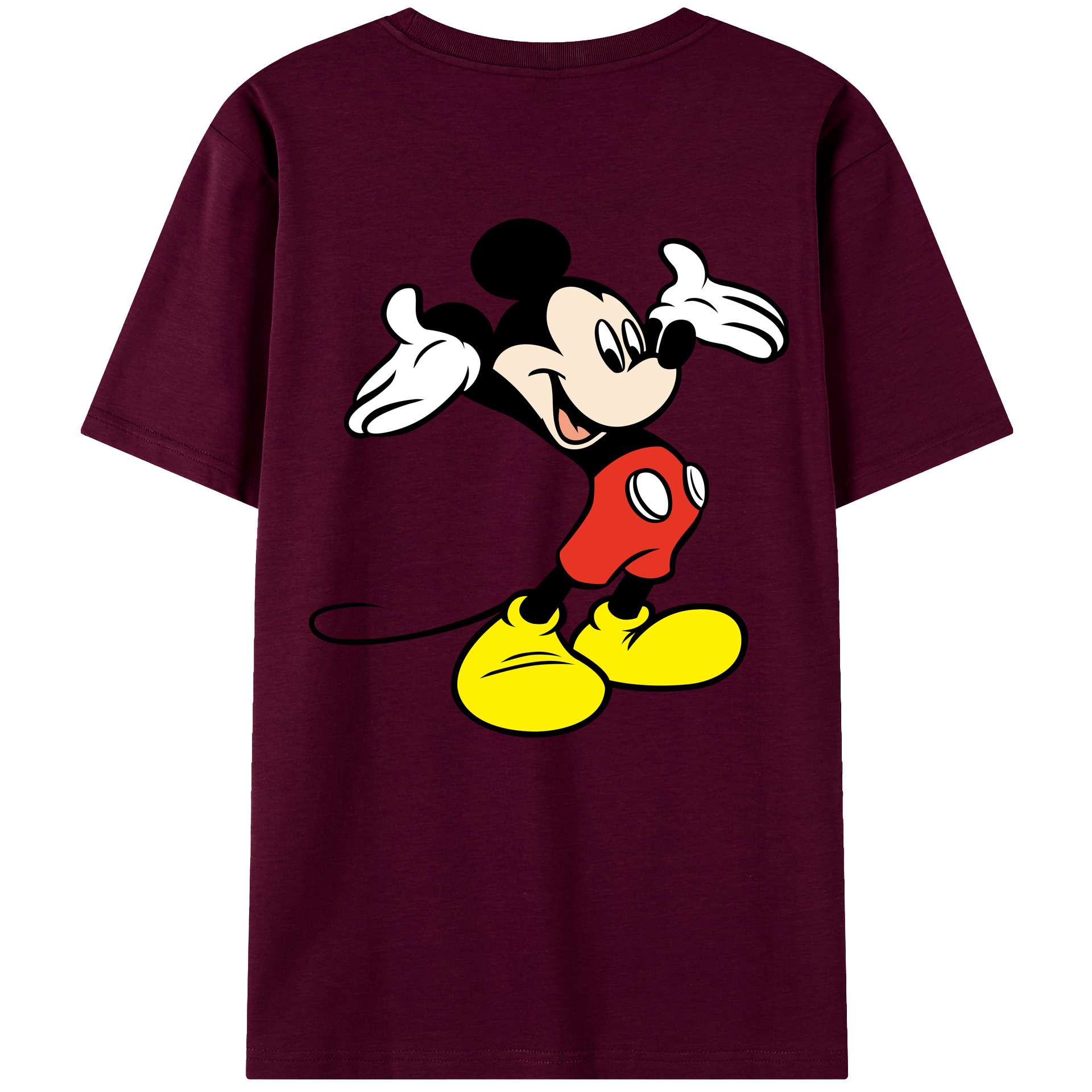 （画像用） ミッキーマウス Mickey Mouse レディース半袖Tシャツ(バックプリント)